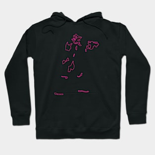 storm pink neon Hoodie